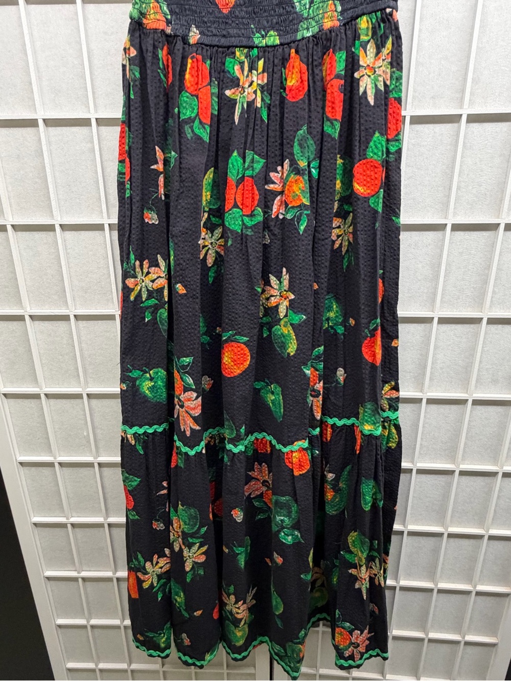 Damson Madder Pia Midi Dress Apple Print Size 8 EUC - Picture 11 of 14